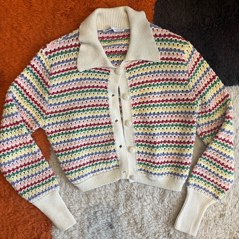 Rainbow Knit Cardigan - Picture 2 of 3